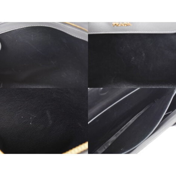 Prada Handbag Grey GG Saffiano Strap - Picture 8 of 12